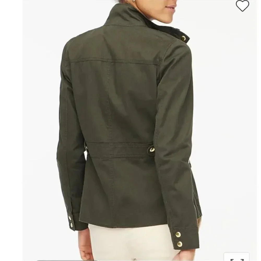 J. Crew Resin-Coated Twill Field Jacket Size MP - Picture 3 of 13